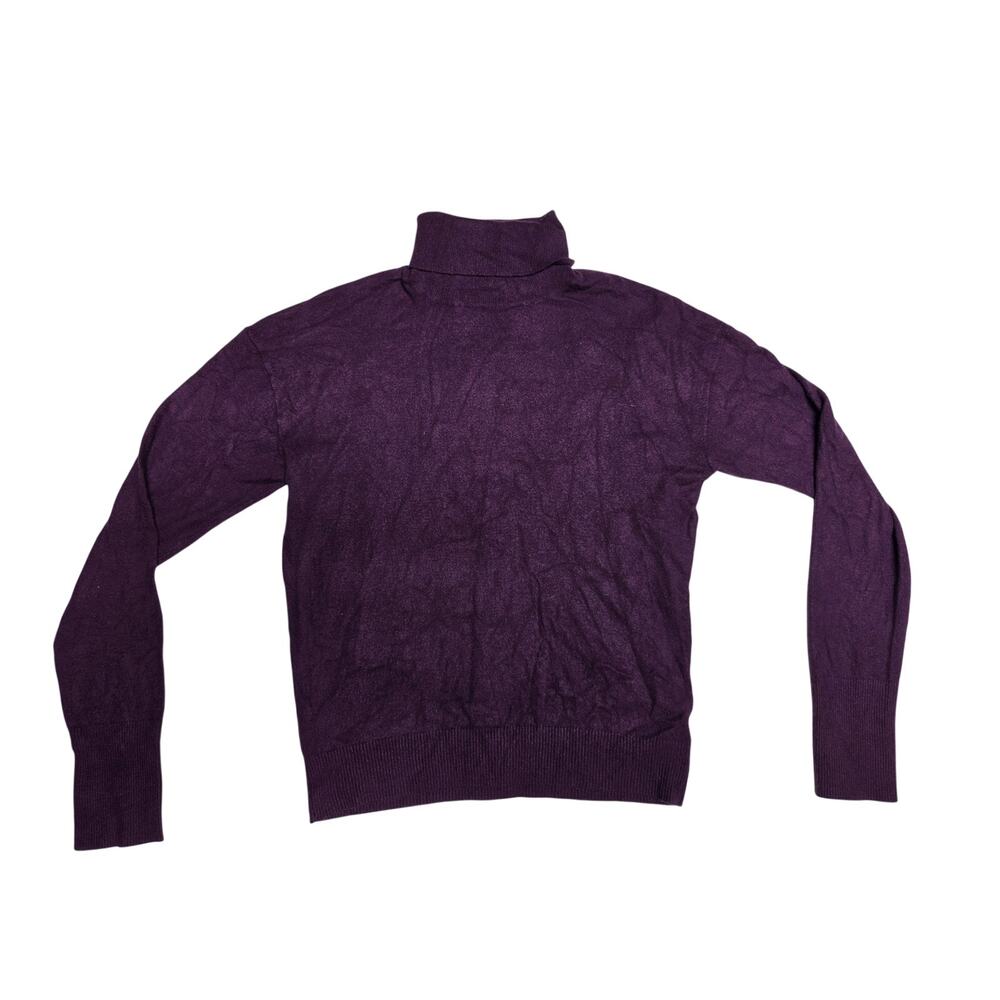 Express Purple Plum Turtleneck Long Sleeve Pullover Sweater Women Size Medium